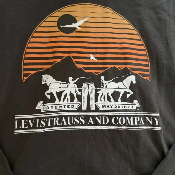 Levi's Men's Dark Green Graphic Long Sleeve Tee - Picture 2 of 3